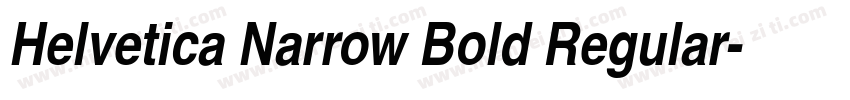 Helvetica Narrow Bold Regular字体转换